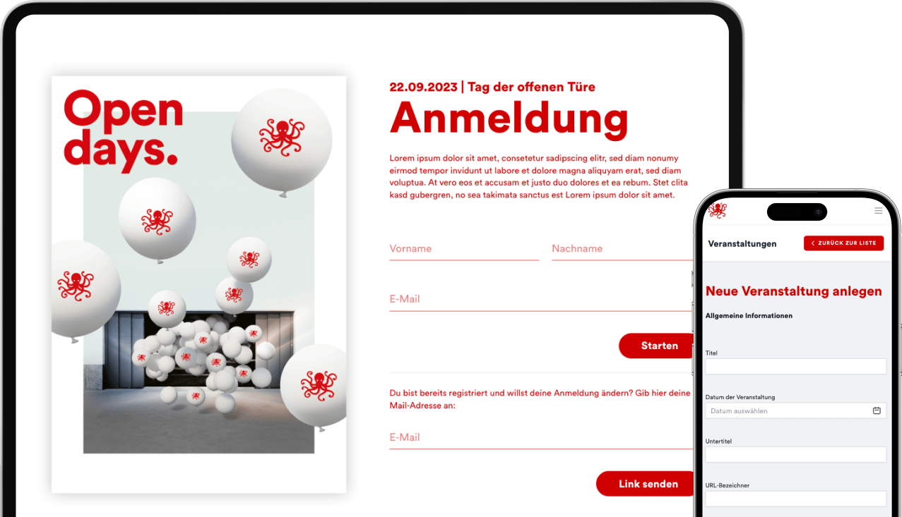 Vorschau des Event-Management-Tools